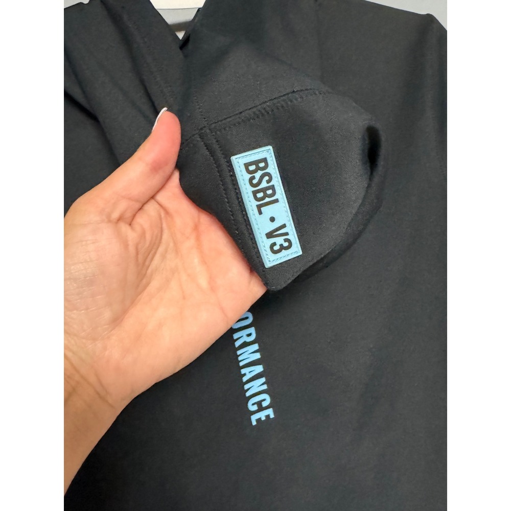 Baseball 101 BL101 BSBLSZN Performance Hoodie Black Blue Kids Youth Medium YM - Picture 4 of 6